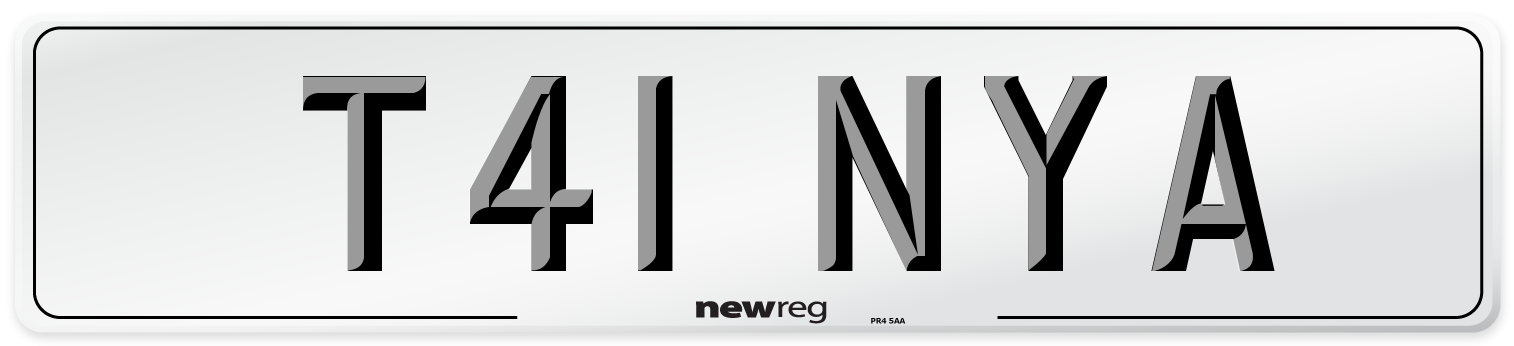 T41 NYA Number Plate from New Reg
